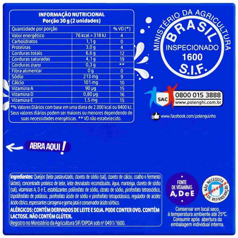 queijo processado uht original polenguinho 68g