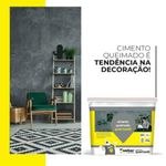revestimento quartzolit acrílico cimento queimado cinza médio 4,5kg (mp)