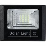 refletor solar ecosoli 40 watts com placa solar 3200 lúmens 6500k | branco frio