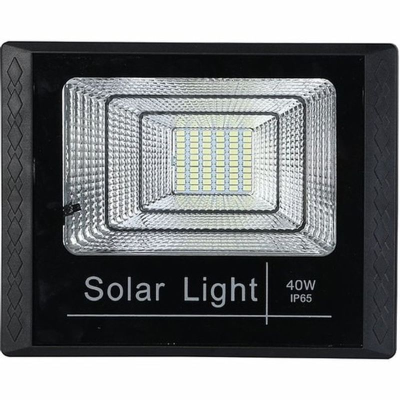 refletor solar ecosoli 40 watts com placa solar 3200 lúmens 6500k | branco frio