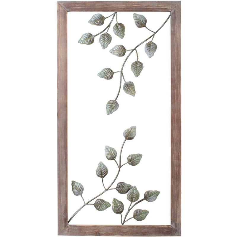 quadro latcor folhas verde e marrom - j066a-1