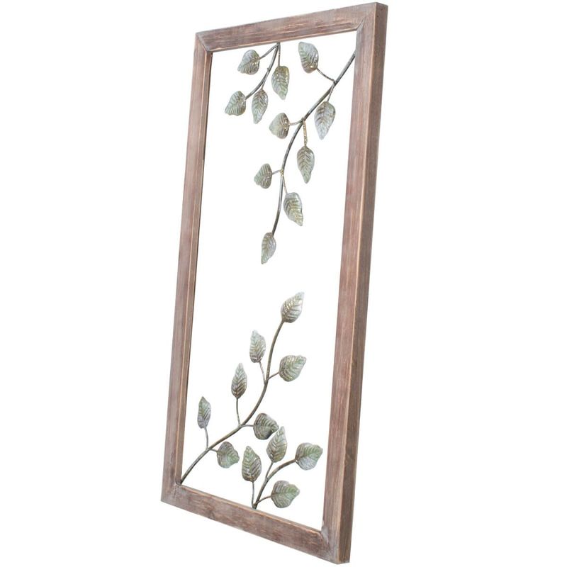 quadro latcor folhas verde e marrom - j066a-1