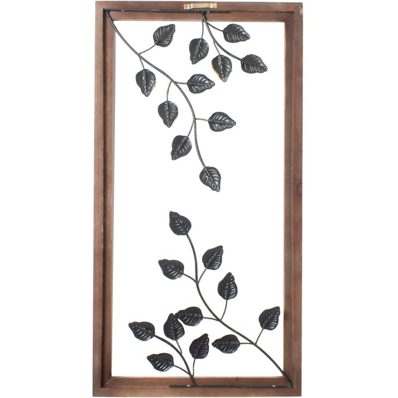 quadro latcor folhas verde e marrom - j066a-1