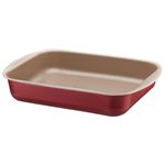 assadeira tramontina funda alumínio com revestimento antiaderente 22cm 1,9l vermelha - 20051722