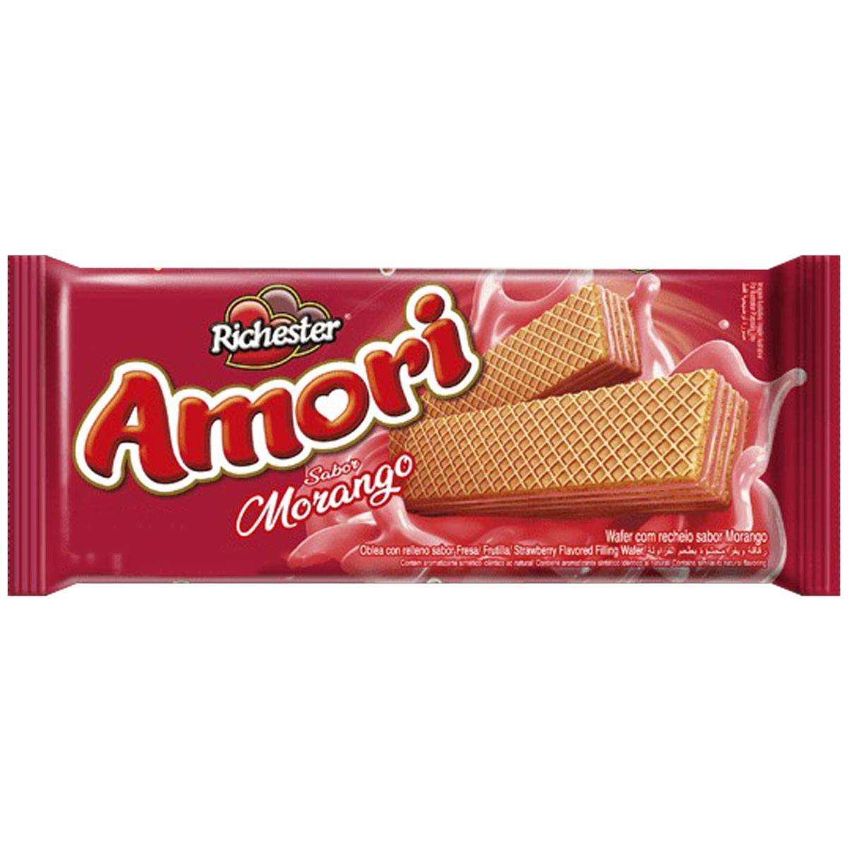 Biscoito Wafer Richester Morango 80g