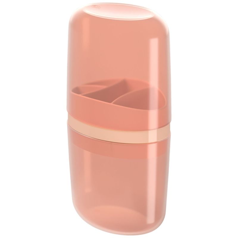 porta escova coza com tampa bulky rosa blush 10447/0344