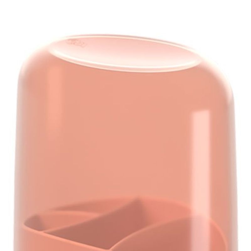 porta escova coza com tampa bulky rosa blush 10447/0344