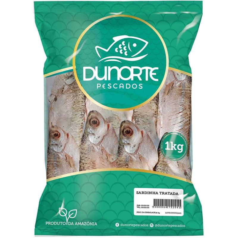 peixe sardinha tratada dunorte pescados 1kg