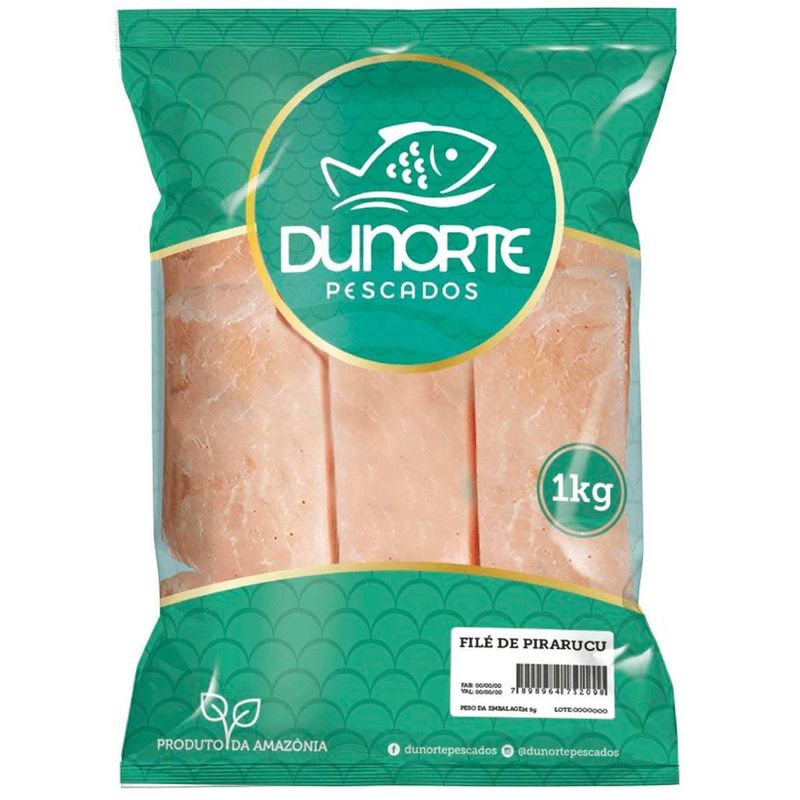 filé de peixe pirarucu dunorte pescados 1kg