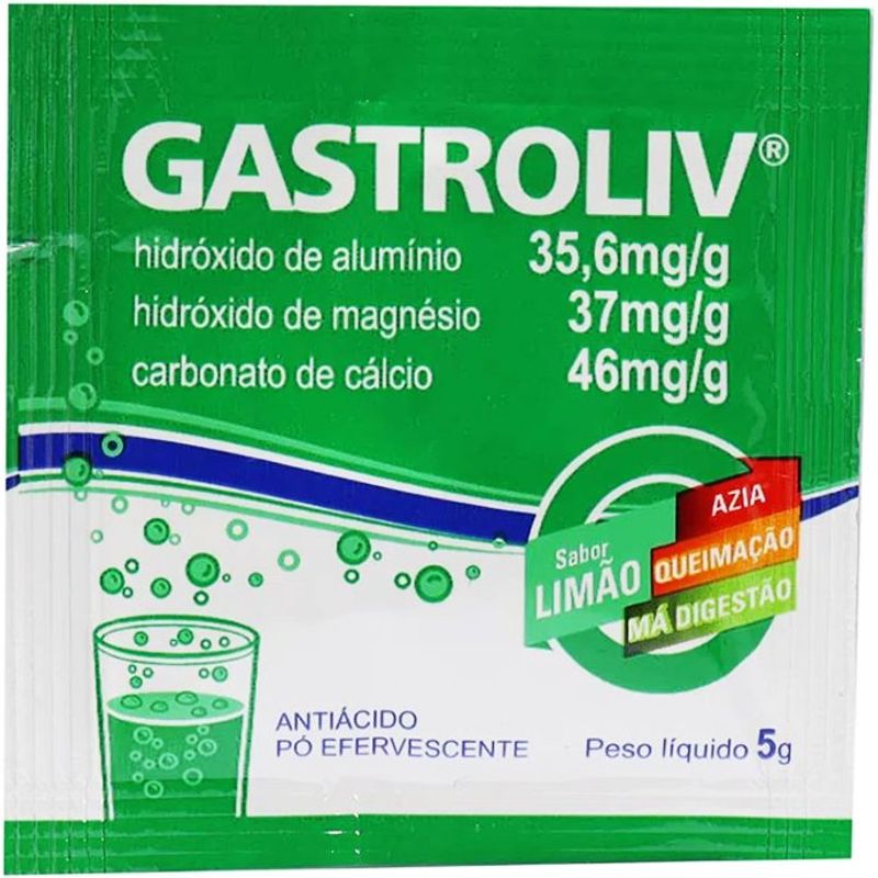 gastroliv pó efervescente sabor limão cifarma 1 sachê 5g
