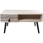 mesa de centro latcor coffee table 1 gaveta creme tat c04