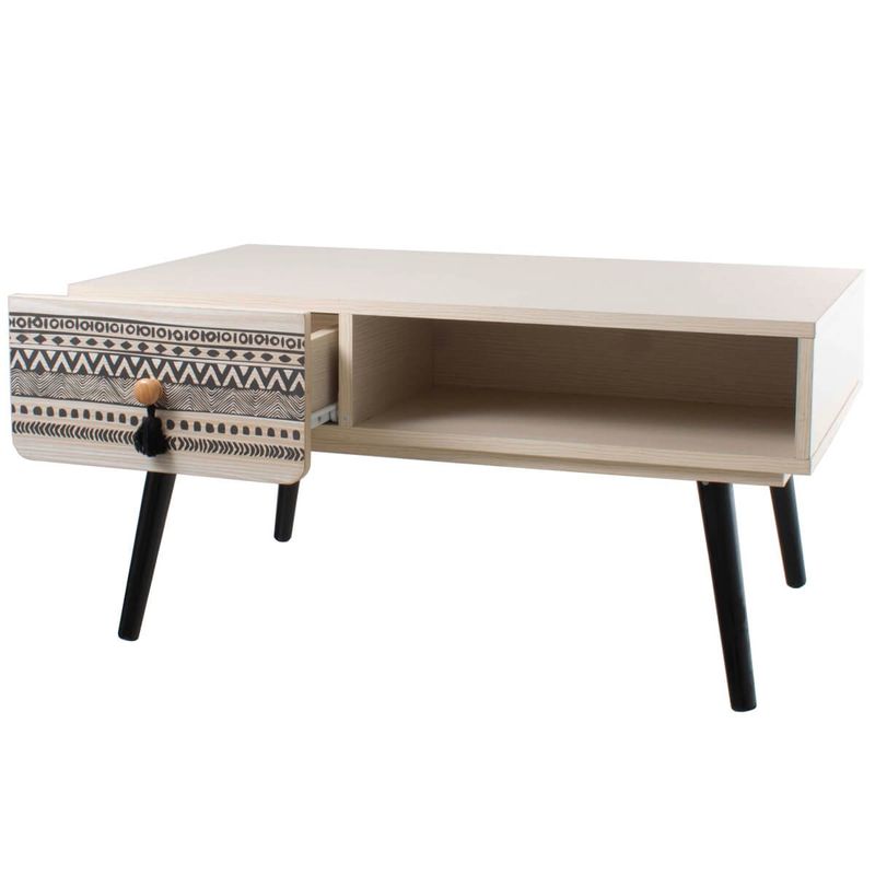 mesa de centro latcor coffee table 1 gaveta creme tat c04