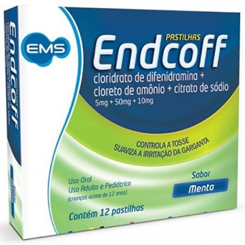 endcoff 5+150+10 12 pastilhas sabor menta ems similar