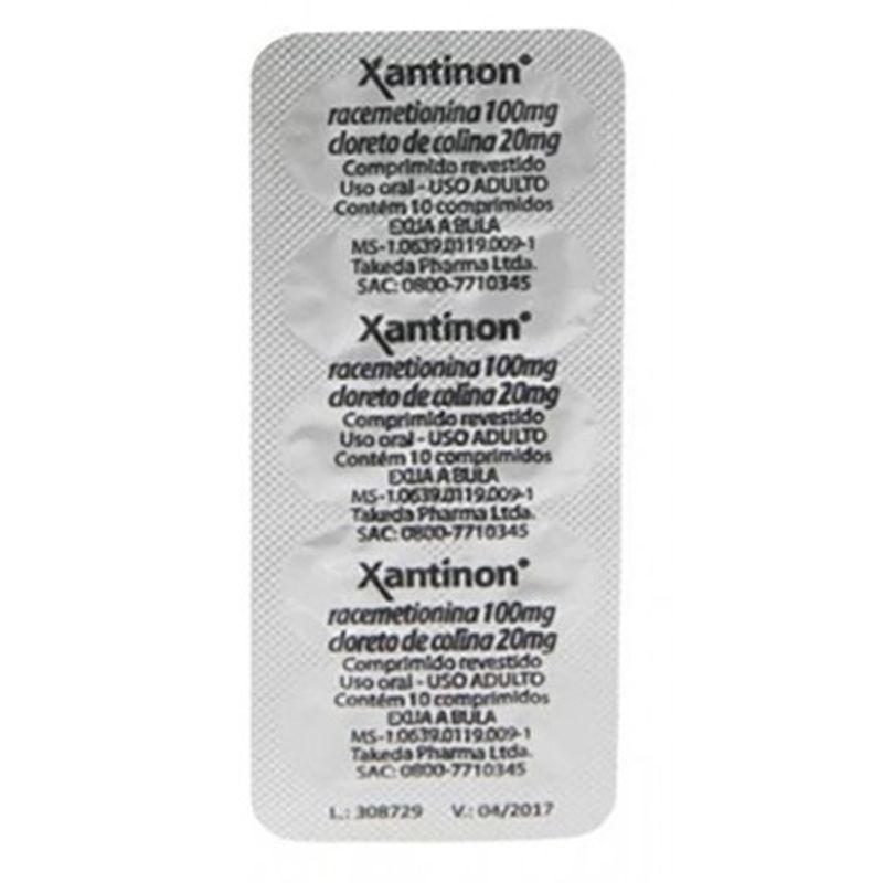 xantinon 10 comprimidos revestidos takeda pharma