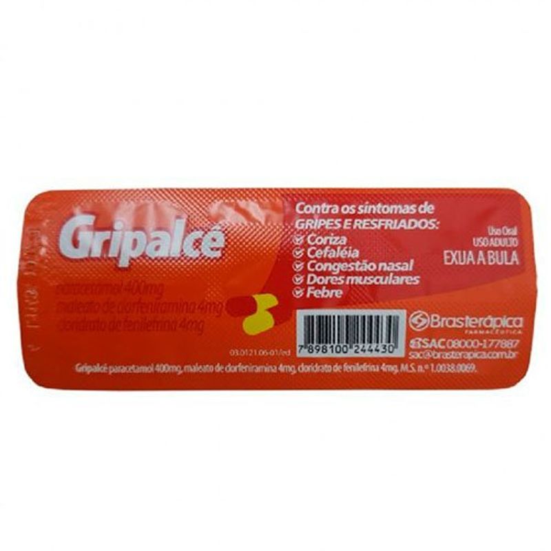 gripalce 400+4+4mg 5 cápsulas brasterápica similar