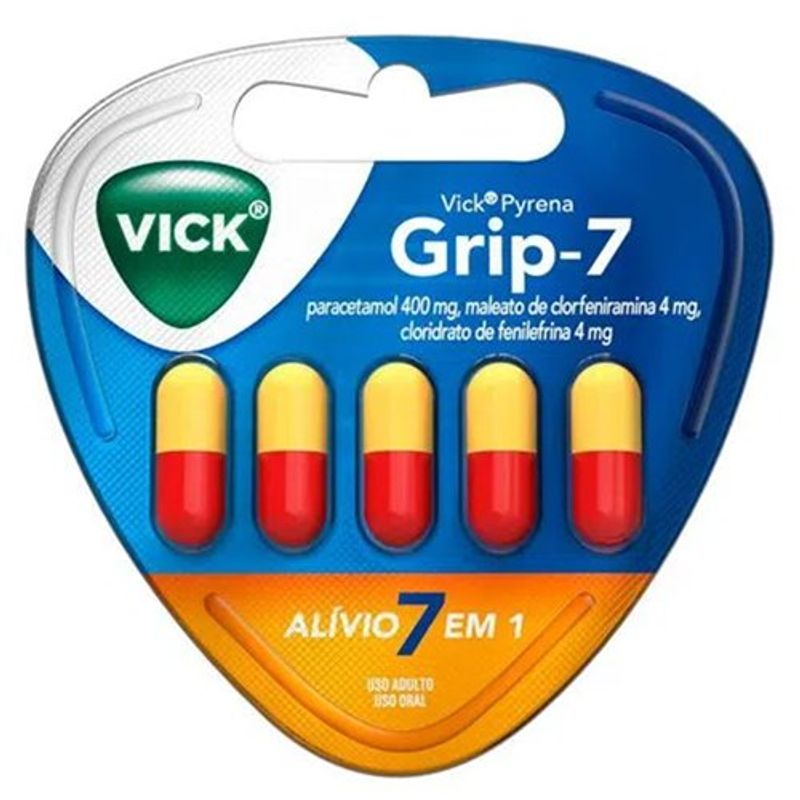 vick pyrena grip-7 com 5 cápsulas p&g similar