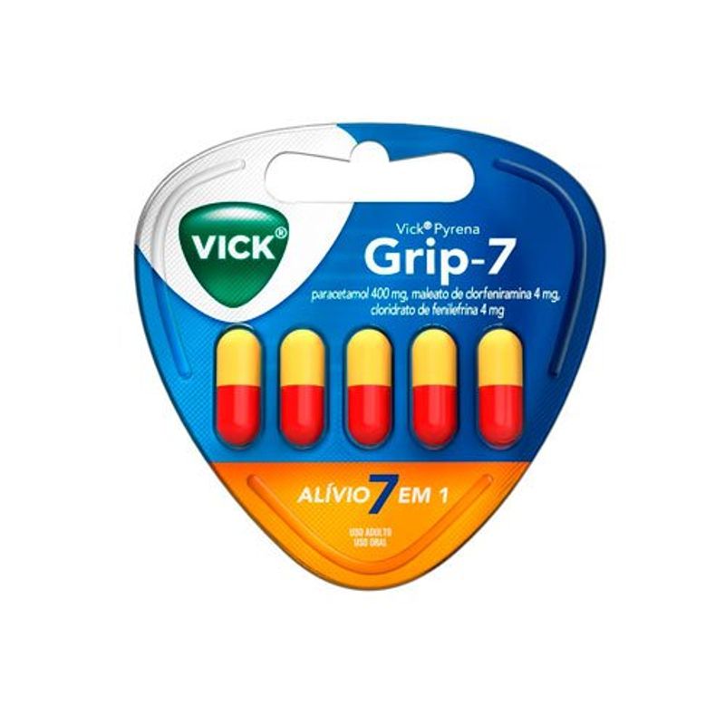 vick pyrena grip-7 com 5 cápsulas p&g similar