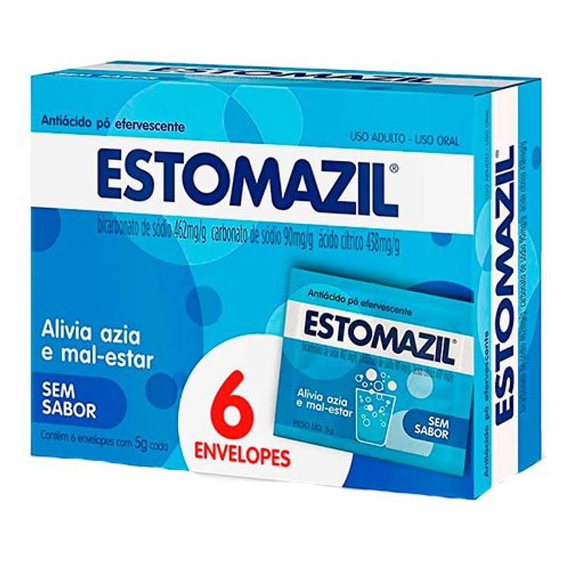 estomazil 462+90+438mg/g pó efervescente 6 envelopes sem sabor cosmed
