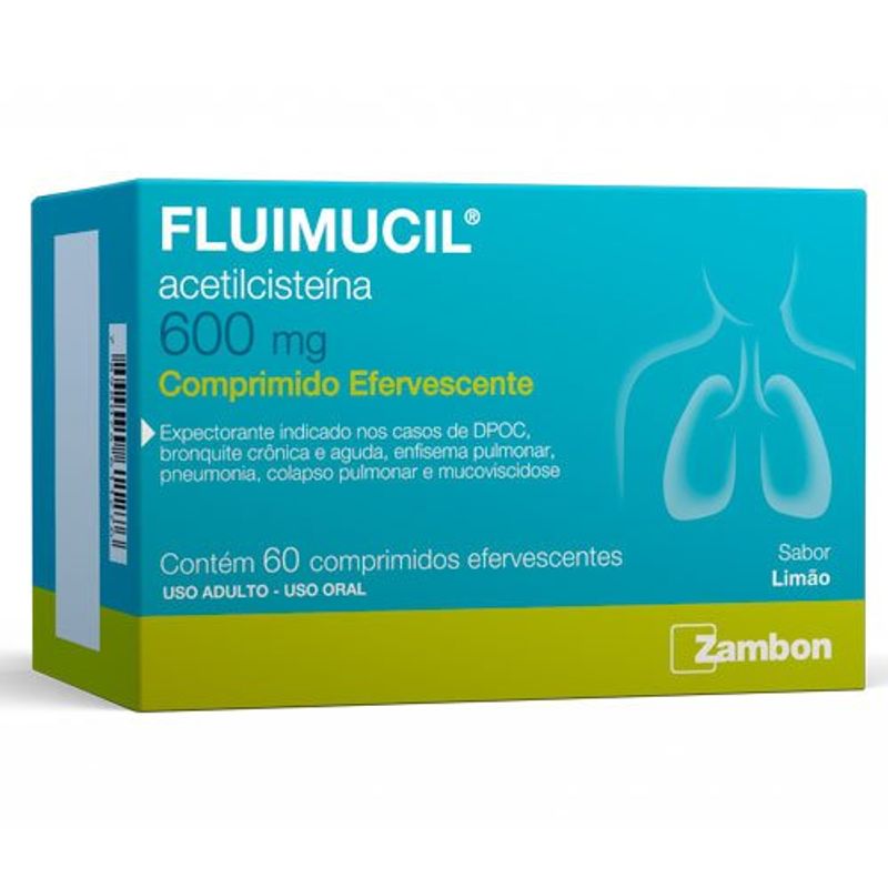 fluimucil 600mg 60 comprimidos efervescentes zambon