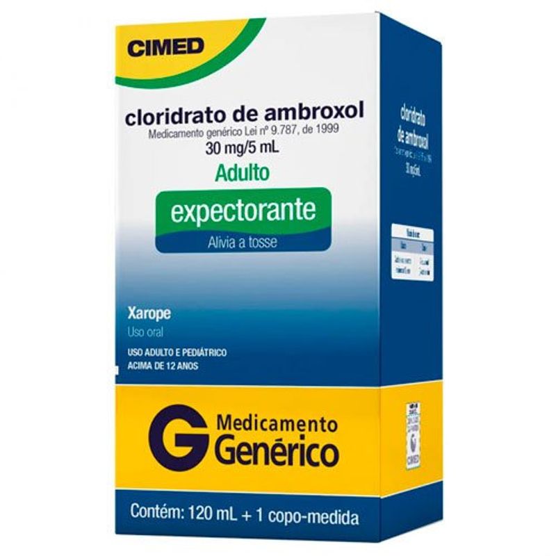 cloridrato de ambroxol 6mg/ml 120ml+copo dosador cimed