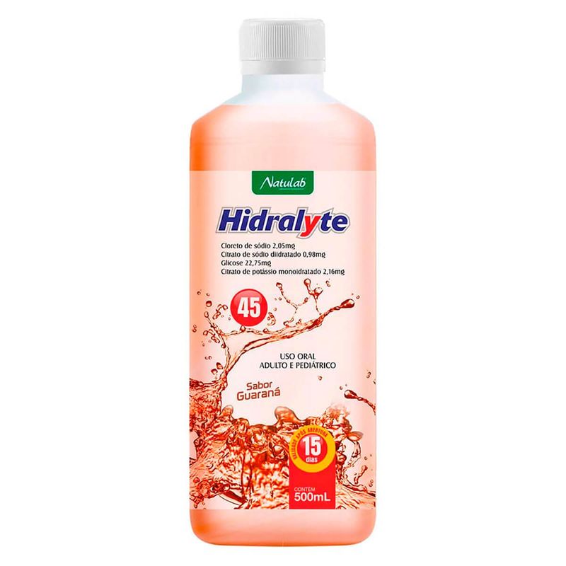 hidralyte 45 sabor guaraná 500ml