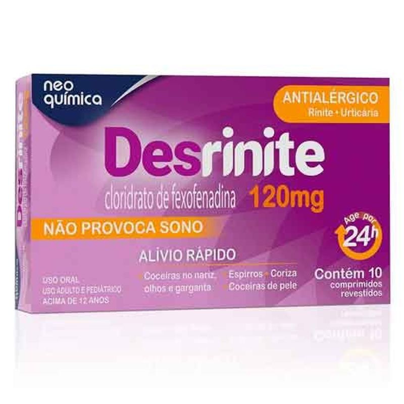 desrinite 120mg 10 comprimidos neo quimica