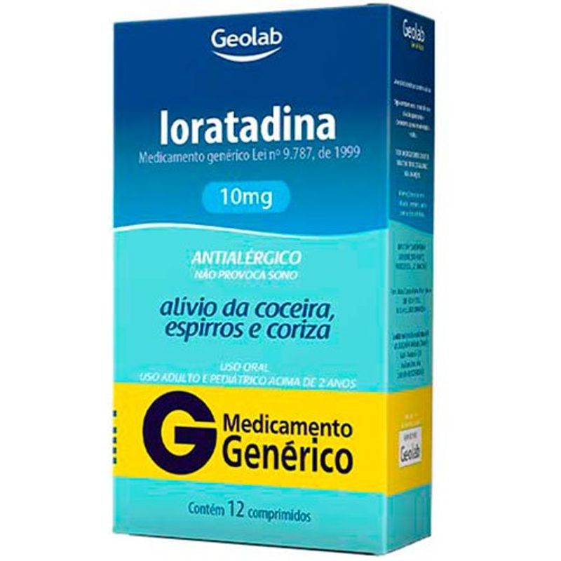 loratadina 10mg 12 comprimidos geolab