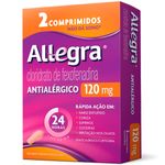 allegra 120mg 2 comprimidos revestidos sanofi