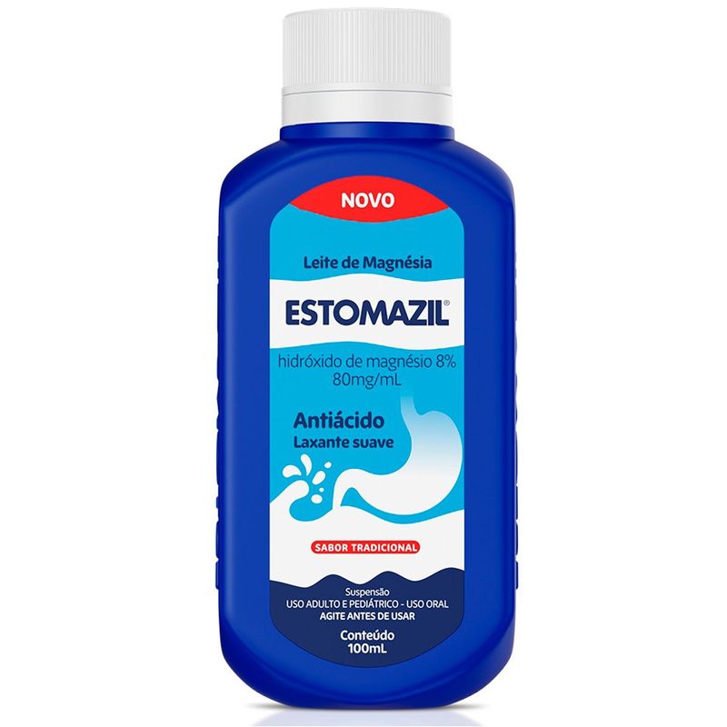estomazil leite de magnésia 8% suspensão 100ml cosmed