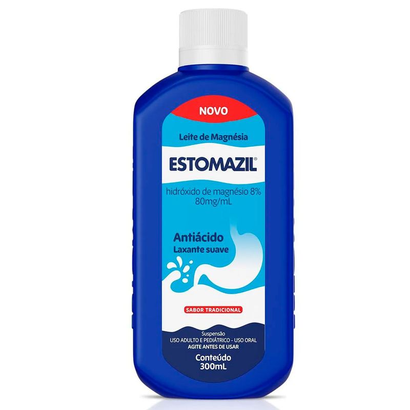 estomazil leite de magnésia 8% suspensão 300ml cosmed
