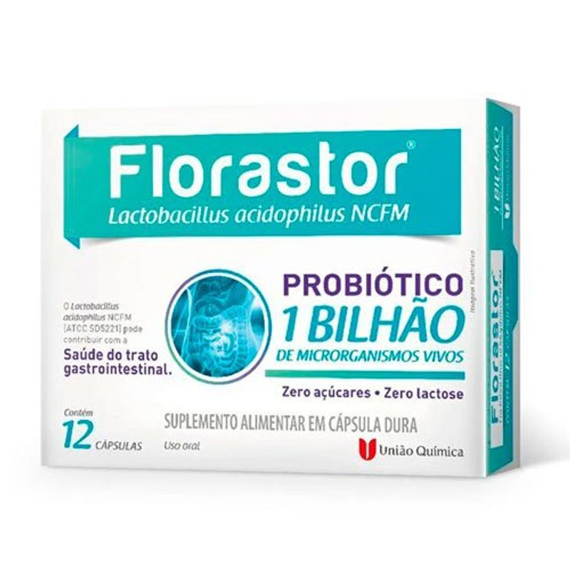 florastor 1 bilhão 12 cápsulas duras união química