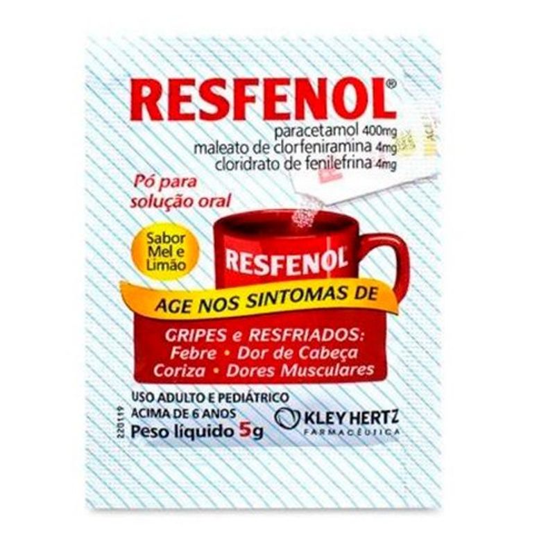 resfenol 400+4+4mg pó para solução oral 5g kley hertz similar