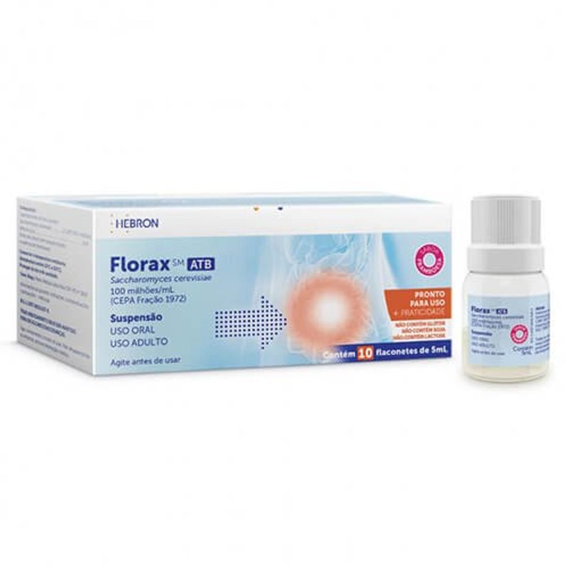 florax sm 100mi/ml suspensão oral adulto 10 flaconetes