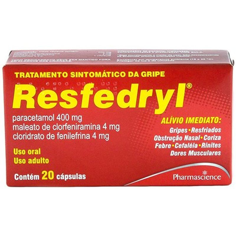 resfedryl 20 cápsulas