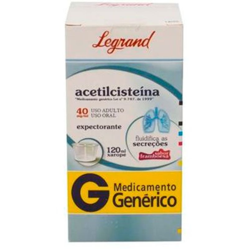 acetilcisteina 40mg/ml xarope 120ml legrand