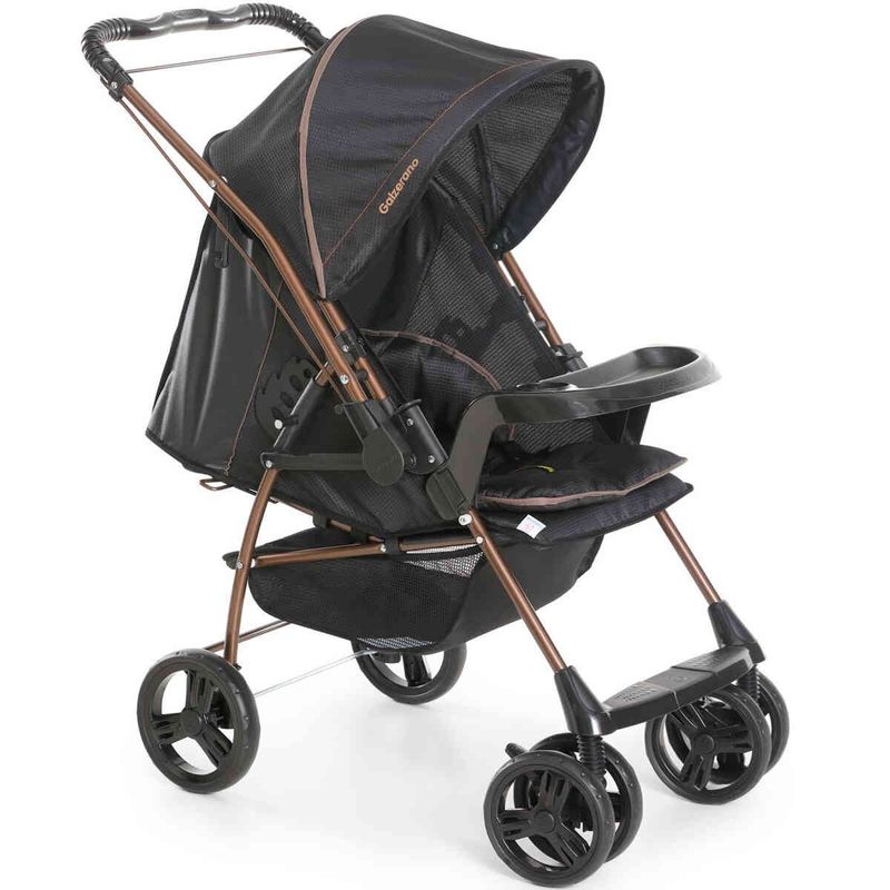 carrinho galzerano milano reversível ii preto cobre - 1016