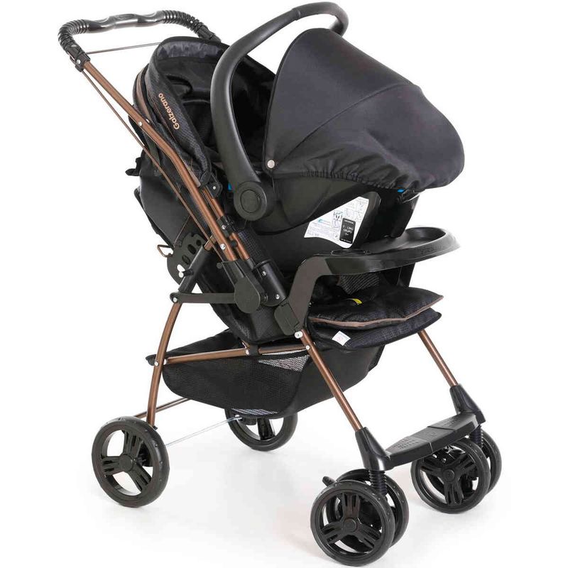 carrinho galzerano milano reversível ii preto cobre - 1016