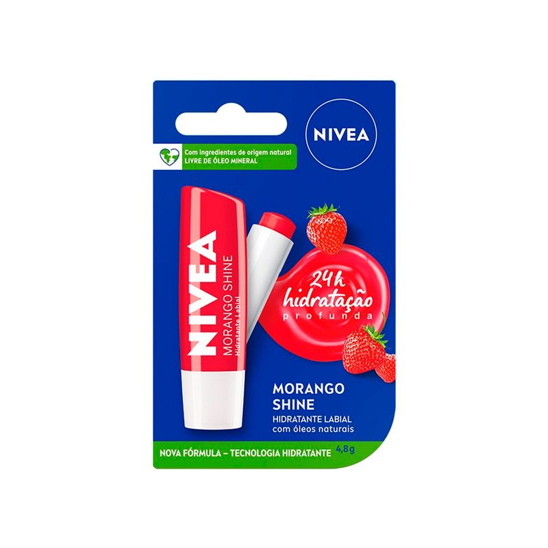 protetor labial nivea fruity shine fps 10 4,8g