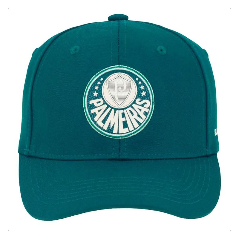 boné palmeiras supercap patch bordado stretch verde escuro (mp)