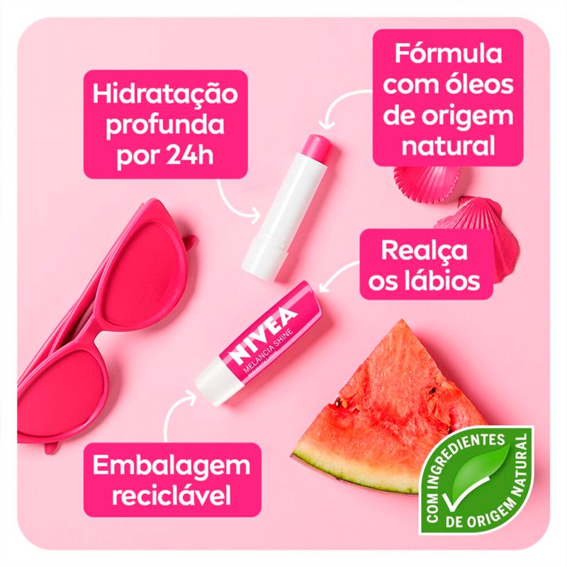 protetor labial nivea melancia 4,8g