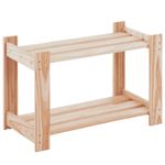 estante multiuso de madeira tramontina modulare 2 prateleiras pinus natural 91622016