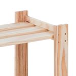 estante multiuso de madeira tramontina modulare 2 prateleiras pinus natural 91622016