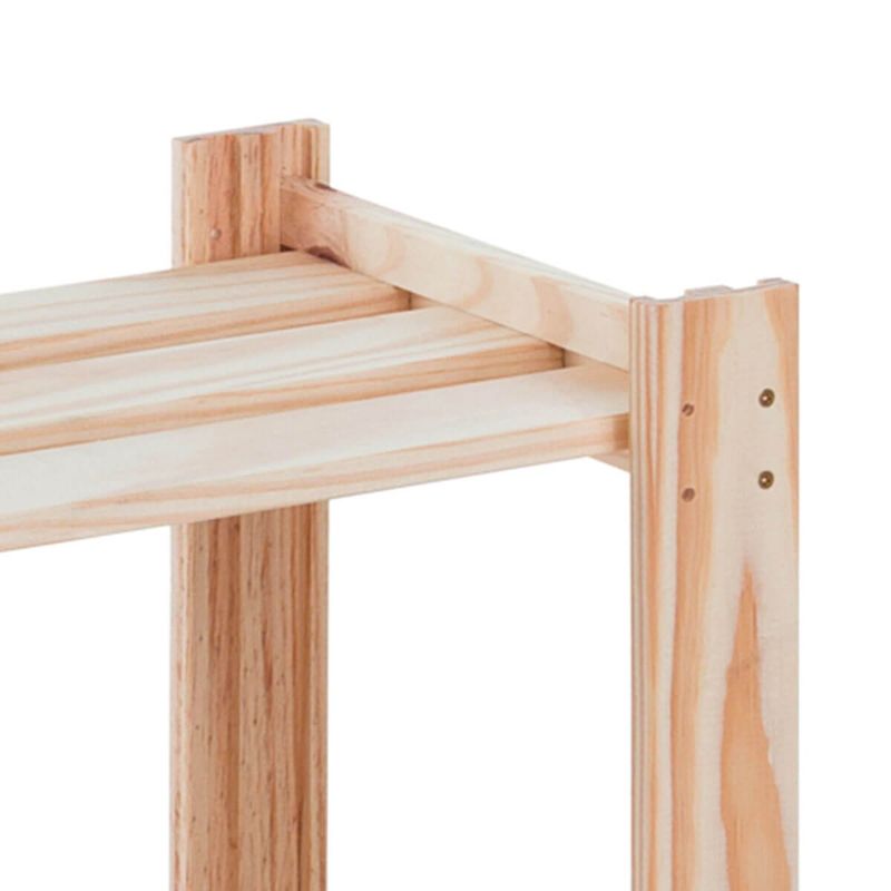 estante multiuso de madeira tramontina modulare 2 prateleiras pinus natural 91622016