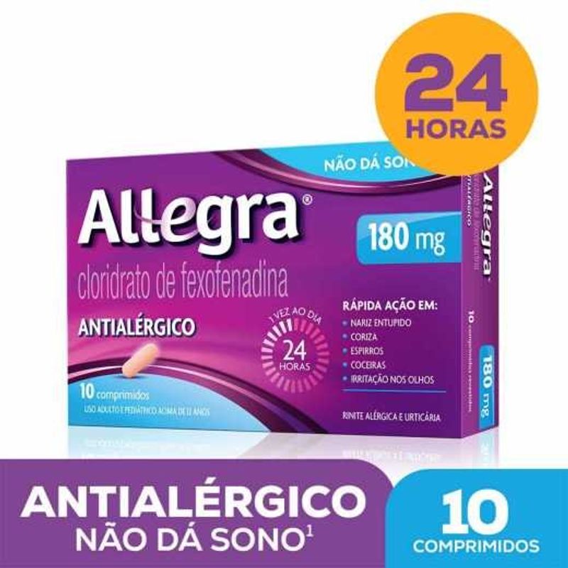 allegra 180mg 10 comprimidos revestidos