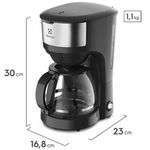 cafeteira elétrica electrolux efficient 30 xícaras 750w 127v preto e inox ecm20