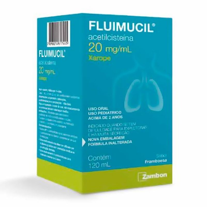 fluimucil 20mg /ml xarope peadiátrico fr 120ml