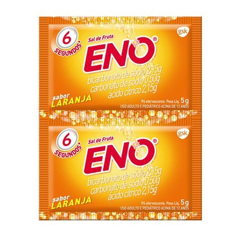 sal de fruta eno 2 envelopes sabor laranja