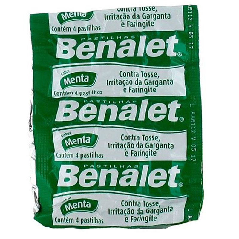 benalet 4 pastilhas sabor menta