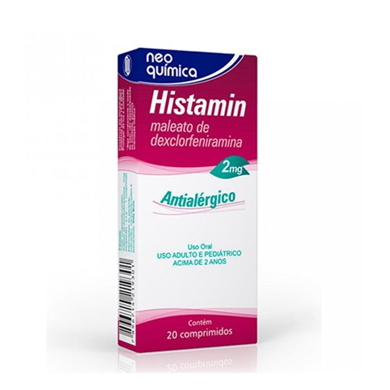histamin 2mg 20 comprimidos