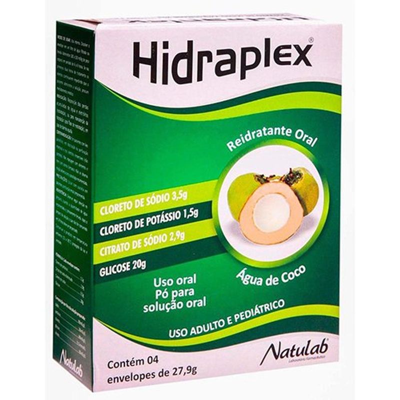hidraplex sais para reidratação oral 4 envelopes água de coco natulab similar